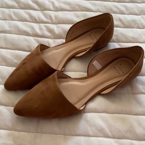 Camel-Colored D’Orsay Flats